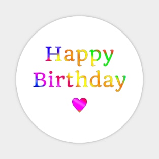 Happy Birthday (light background) Magnet